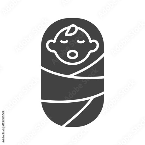 Sleeping Baby icon vector image. Suitable for mobile apps, web apps and print media.