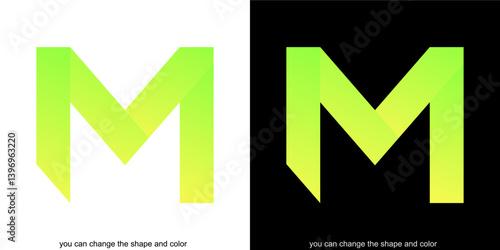 Letter Fold M logo or symbol template design