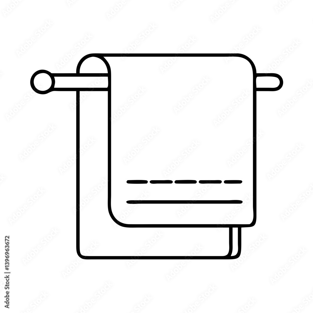 towel icon, towel line art - simple line art of towel, perfect for towel logos and icons towel icon, towel line art - simple line art of towel, perfect for towel logos and icons