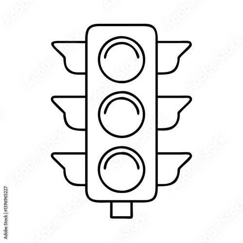 trafficlight icon, trafficlight line art - simple line art of trafficlight, perfect for trafficlight logos and icons