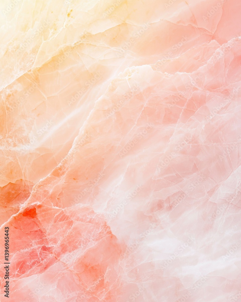 A high-resolution image showcases the exquisite texture and color variations of a polished pink and orange marble slab perfect for luxurious design projects and backgrounds. A high-resolution image showcases the exquisite texture and color variations of a polished pink and orange marble slab perfect for luxurious design projects and backgrounds.