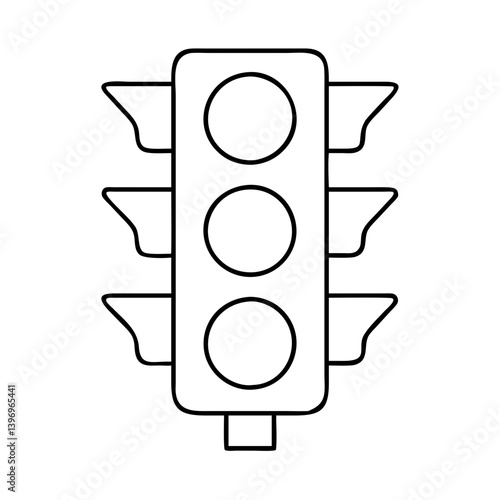 trafficlight icon, trafficlight line art - simple line art of trafficlight, perfect for trafficlight logos and icons