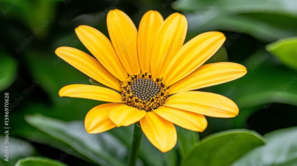 Vibrant Yellow Daisy Flower Close Up