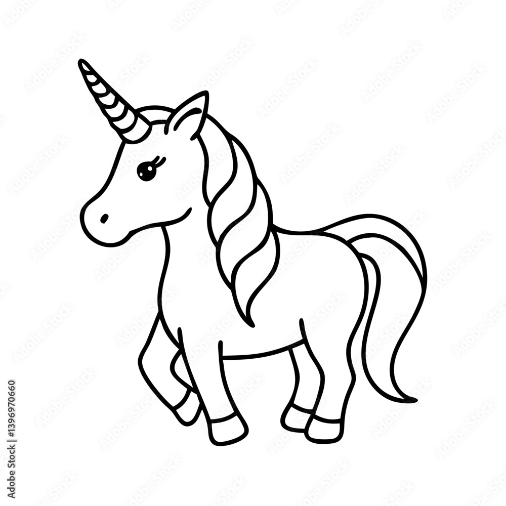unicorn icon, unicorn line art - simple line art of unicorn, perfect for unicorn logos and icons unicorn icon, unicorn line art - simple line art of unicorn, perfect for unicorn logos and icons