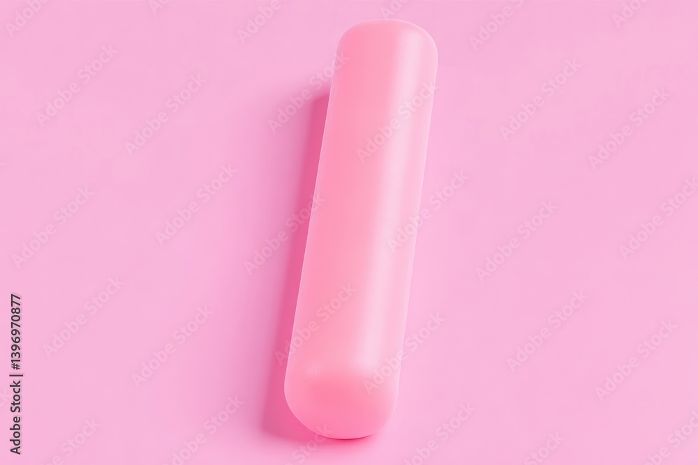 Pink cylindrical object on a pink background Pink cylindrical object on a pink background