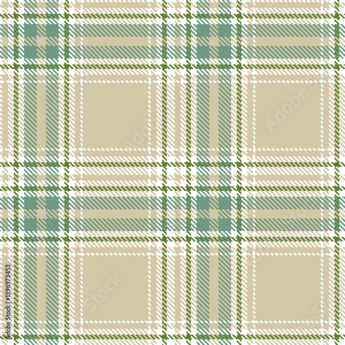 Metallic white Seamless Tartan with Dusty putty accents Textile Design