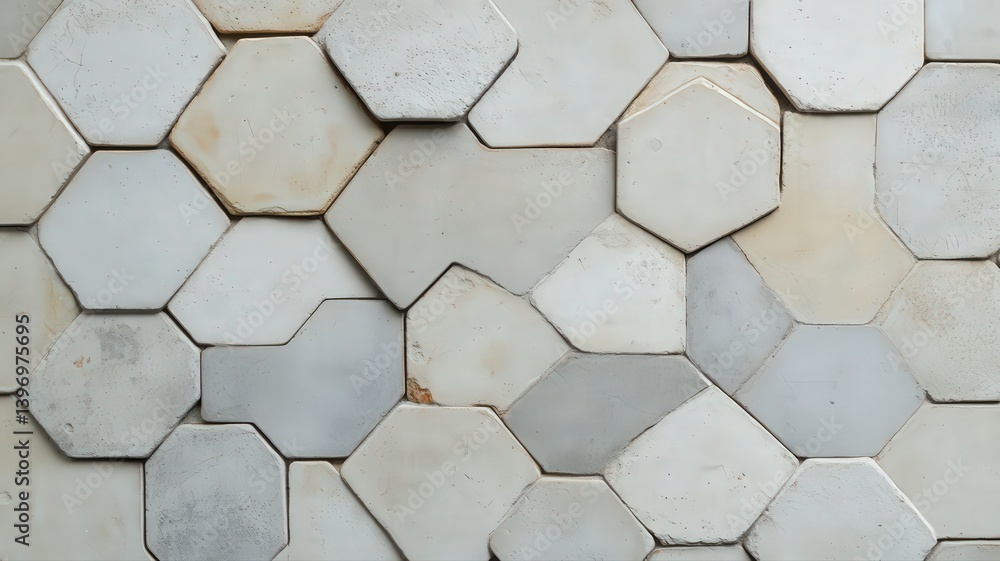 Off-White Hexagonal Tile Surface Texture Off-White Hexagonal Tile Surface Texture