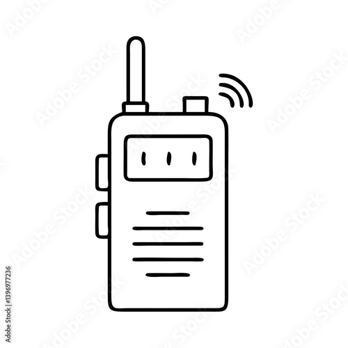 walkietalkie icon, walkietalkie line art - simple line art of walkietalkie, perfect for walkietalkie logos and icons
