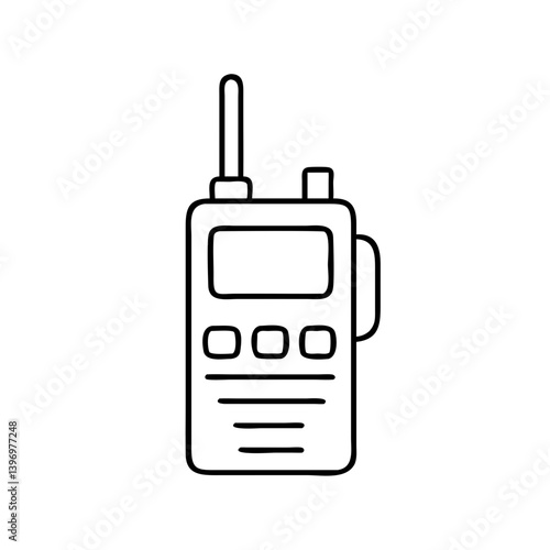 walkietalkie icon, walkietalkie line art - simple line art of walkietalkie, perfect for walkietalkie logos and icons