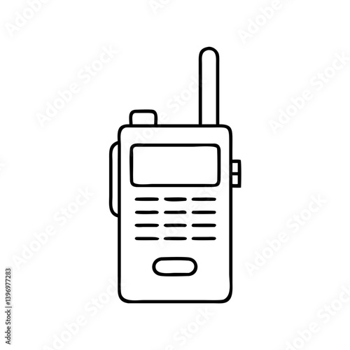 walkietalkie icon, walkietalkie line art - simple line art of walkietalkie, perfect for walkietalkie logos and icons
