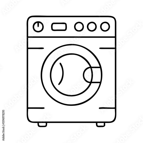 washingmachine icon, washingmachine line art - simple line art of washingmachine, perfect for washingmachine logos and icons