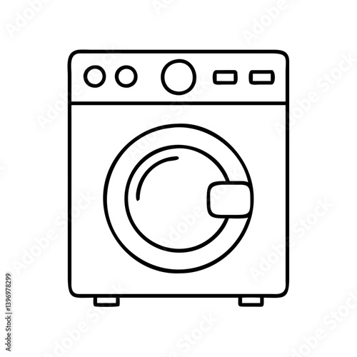 washingmachine icon, washingmachine line art - simple line art of washingmachine, perfect for washingmachine logos and icons