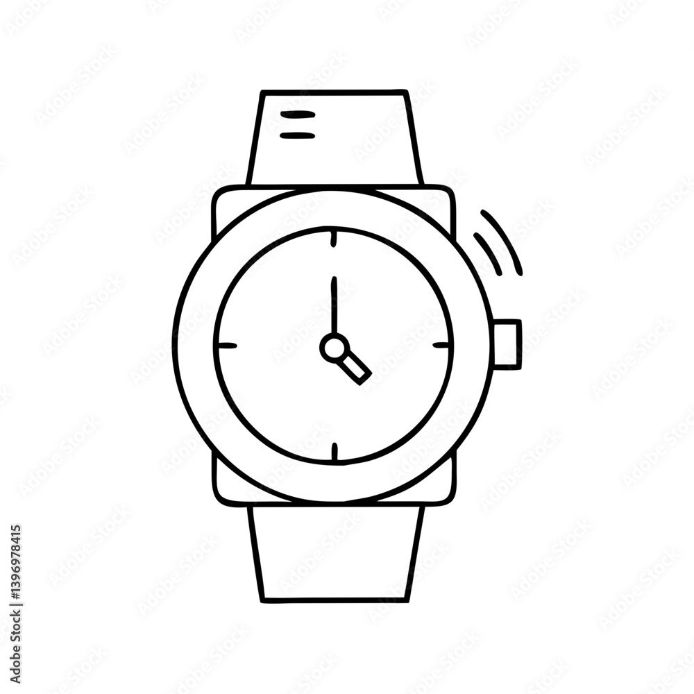 watch icon, watch line art - simple line art of watch, perfect for watch logos and icons watch icon, watch line art - simple line art of watch, perfect for watch logos and icons