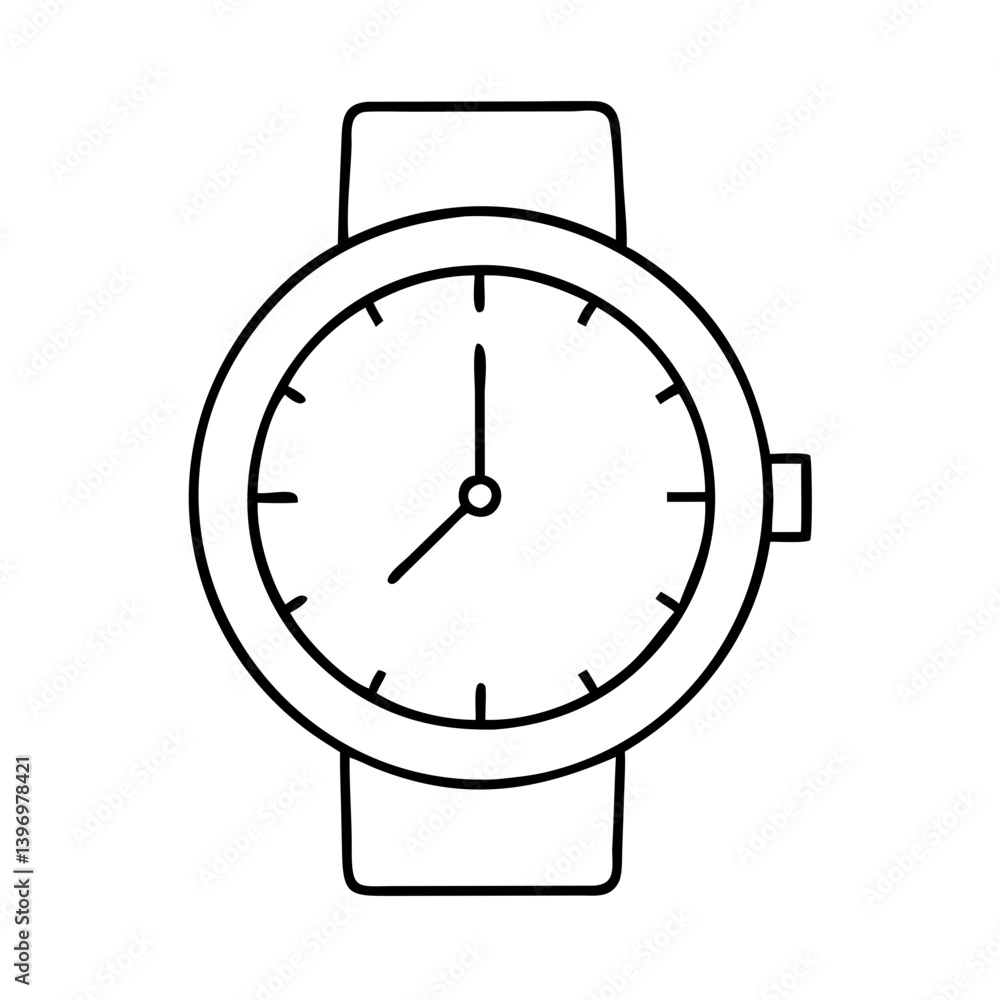watch icon, watch line art - simple line art of watch, perfect for watch logos and icons watch icon, watch line art - simple line art of watch, perfect for watch logos and icons