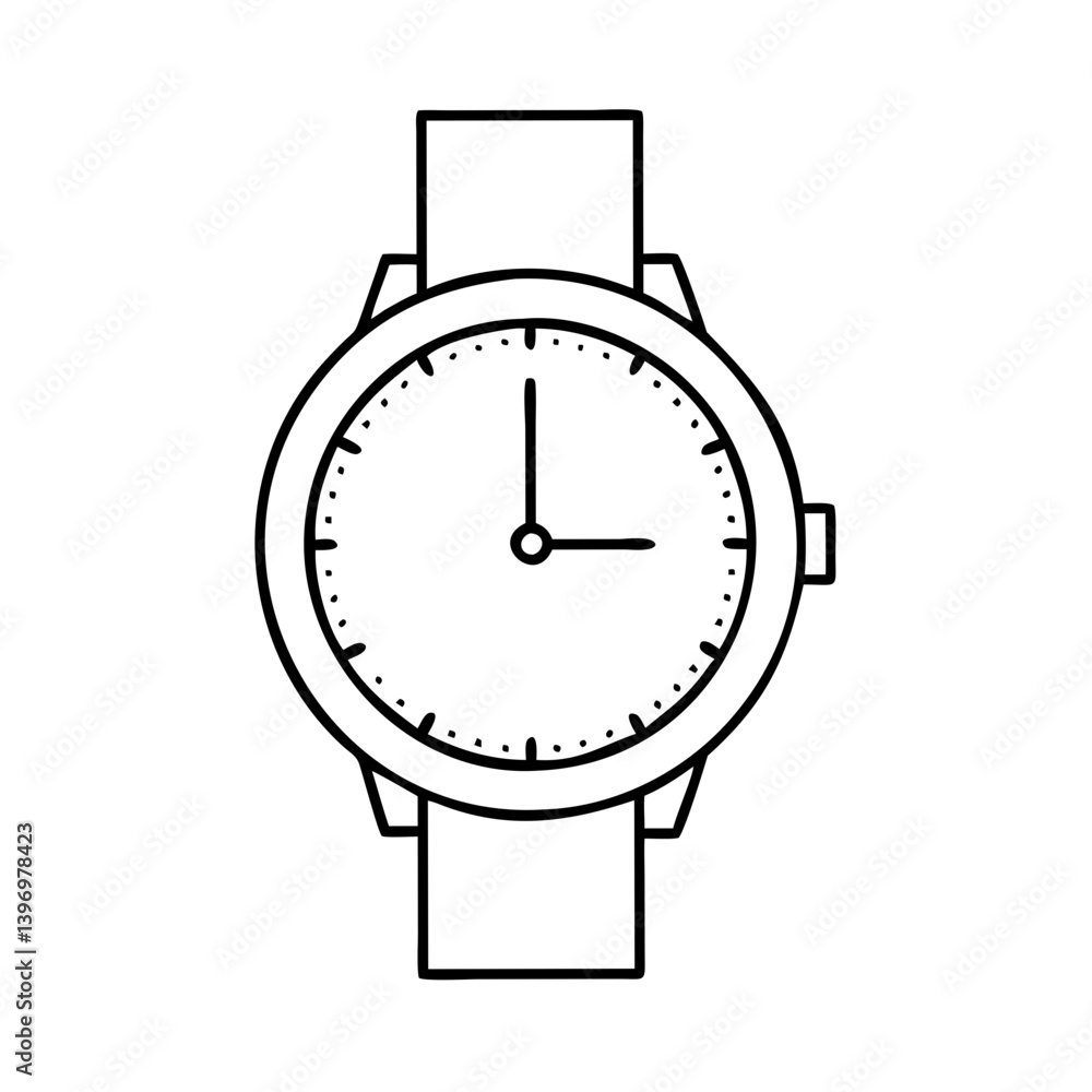 watch icon, watch line art - simple line art of watch, perfect for watch logos and icons watch icon, watch line art - simple line art of watch, perfect for watch logos and icons