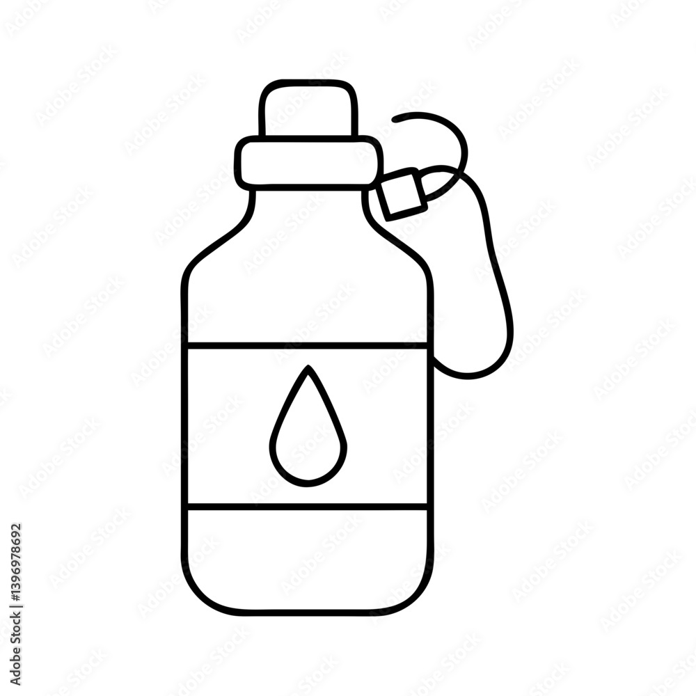 waterbottle icon, waterbottle line art - simple line art of waterbottle, perfect for waterbottle logos and icons waterbottle icon, waterbottle line art - simple line art of waterbottle, perfect for waterbottle logos and icons