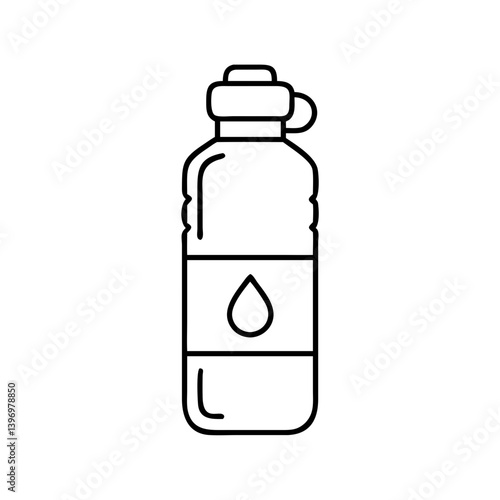 waterbottle icon, waterbottle line art - simple line art of waterbottle, perfect for waterbottle logos and icons