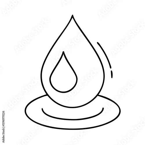 waterdrop icon, waterdrop line art - simple line art of waterdrop, perfect for waterdrop logos and icons