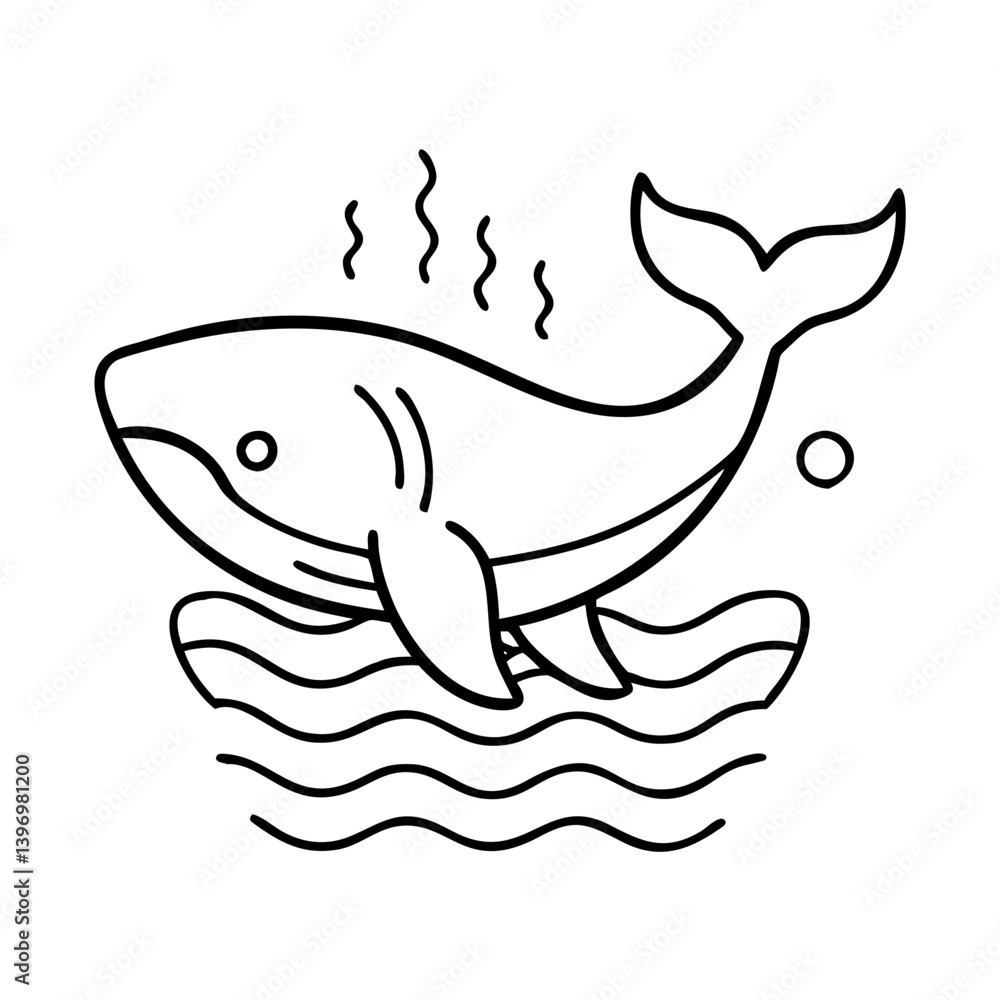 whale icon, whale line art - simple line art of whale, perfect for whale logos and icons whale icon, whale line art - simple line art of whale, perfect for whale logos and icons