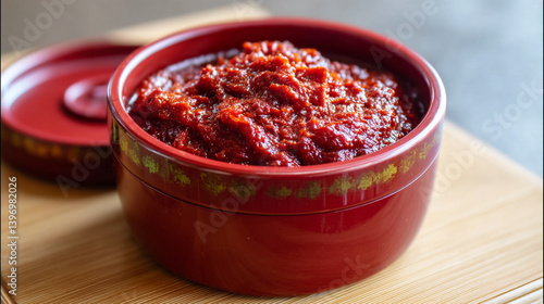 Vibrant Gochujang Chili Paste In Bold Red Container Ignites Flavors And Culinary Adventures Instantly Remarkably