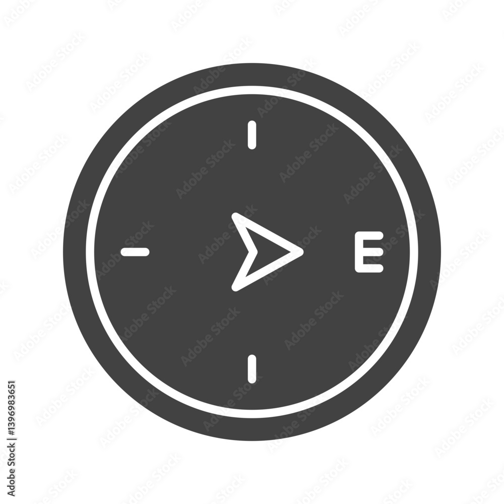 Compass Pointing East icon vector image. Suitable for mobile apps, web apps and print media. Compass Pointing East icon vector image. Suitable for mobile apps, web apps and print media.
