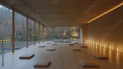 Wallpaper Mural Tranquil Meditation Space with Natural Light and Minimalist Design Torontodigital.ca