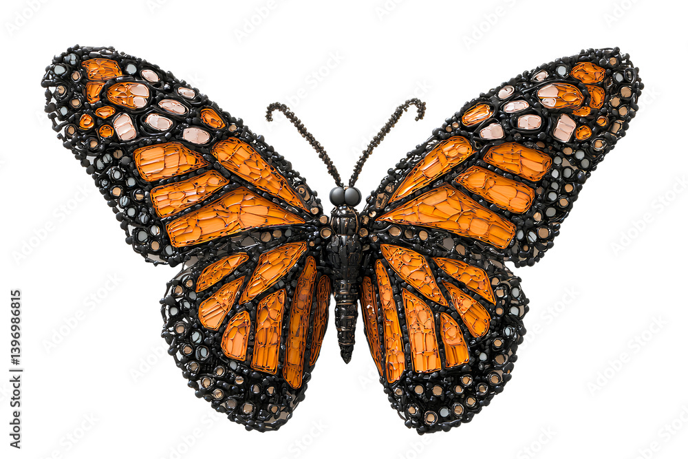Fototapeta premium Monarch Butterfly Transparent background PNG