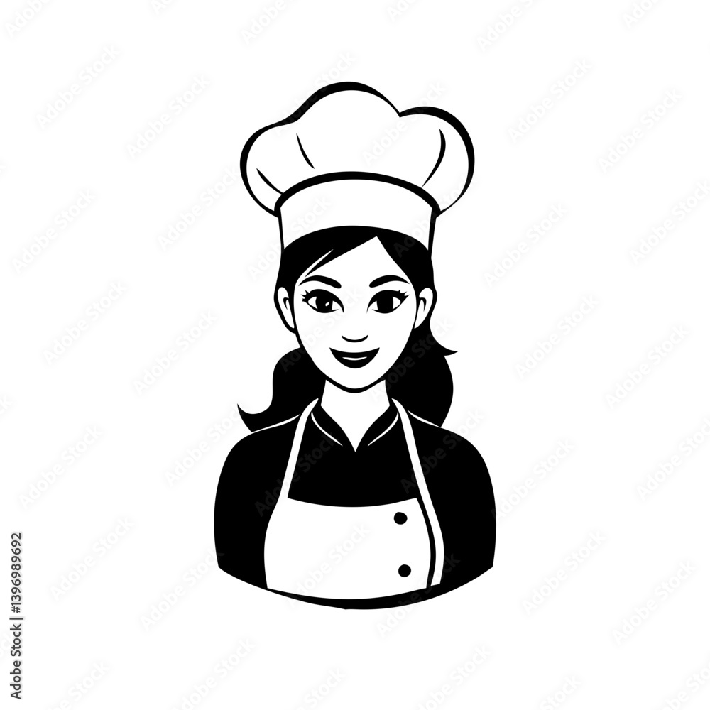 woman chef icon, woman chef silhouette vector illustration-simple silhouette illustration of woman chef, perfect for woman chef logos and icons woman chef icon, woman chef silhouette vector illustration-simple silhouette illustration of woman chef, perfect for woman chef logos and icons