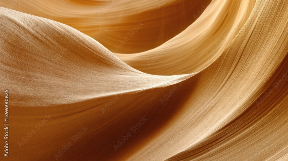 Obraz premium Intricate sandstone formations, flowing curves. Soft, golden light highlighting the textures