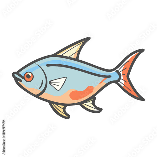 congo tetra fish icon, congo tetra fish vector illustration-simple illustration of congo tetra fish, perfect for congo tetra fish logos and icons