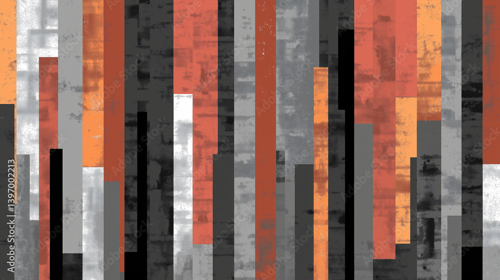 Experience An Energetic Mix Of Jagged Abstract Stripes Blending Rich Rust And Vibrant Hues Now Experience An Energetic Mix Of Jagged Abstract Stripes Blending Rich Rust And Vibrant Hues Now