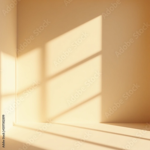 Minimal studio room, biege backdrop