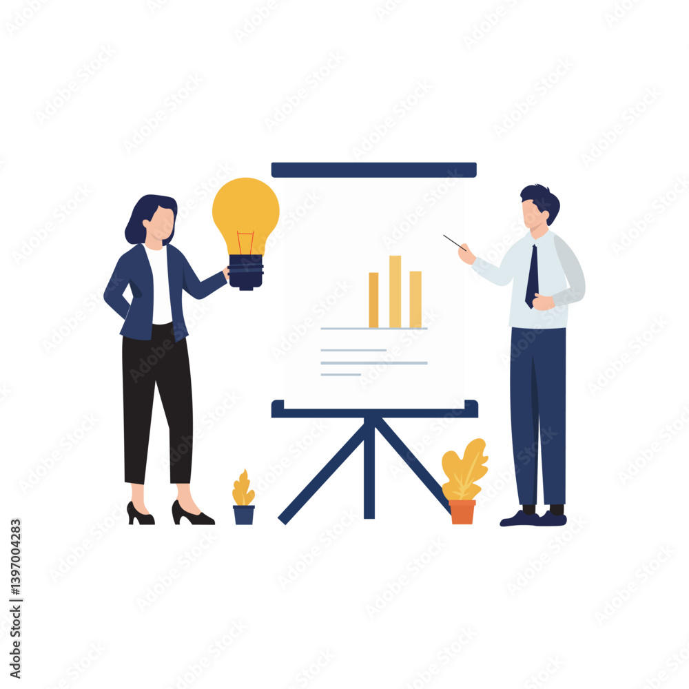 Business presentation with idea and data analysis Business presentation with idea and data analysis