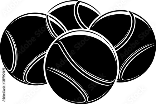 High-quality vector illustration capturing the dynamic energy of tennis and badminton, featuring rackets, shuttlecocks, balls, and players in action. Ideal for sports branding, event promotions, team 