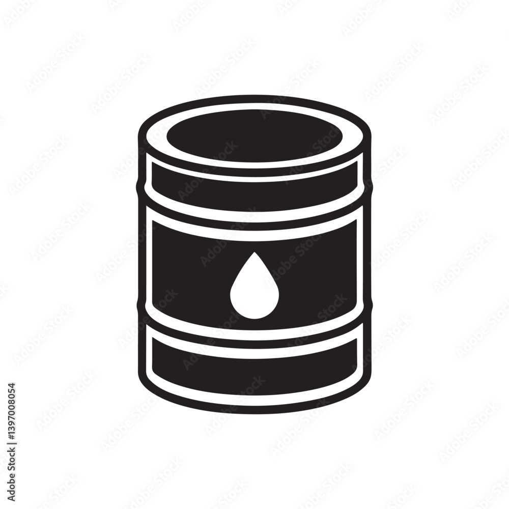 Oil Drum Icon Petroleum Symbol Illustration Logo Design Oil Drum Icon Petroleum Symbol Illustration Logo Design