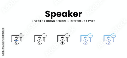 Speaker vector icons set stock illustration