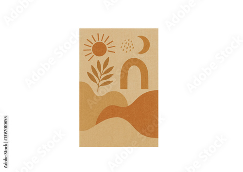 vector illustration of a brown paper bag with coffee beans