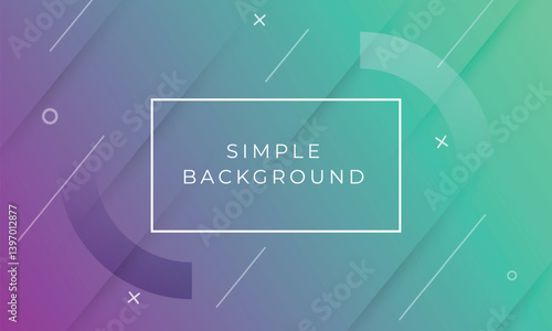 Sophisticated Simplicity Enhanced by Design, The Diagonal Elements Paired with Radiant Purple and Green Hues Surround 'SIMPLE BACKGROUND' Frame Highlight Artistic Balance