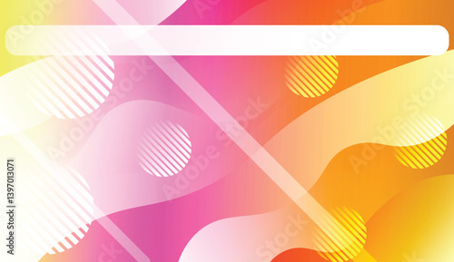 Futuristic Color Design Geometric Wave Shape, Lines, Circle. Dynamic shapes composition for landing page. For Your Design Wallpaper, Presentation, Banner, Flyer, Cover Page. Vector Illustration