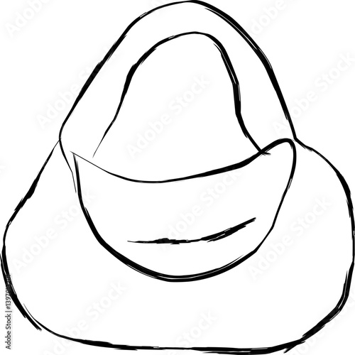 hobo bag icon in doodle style