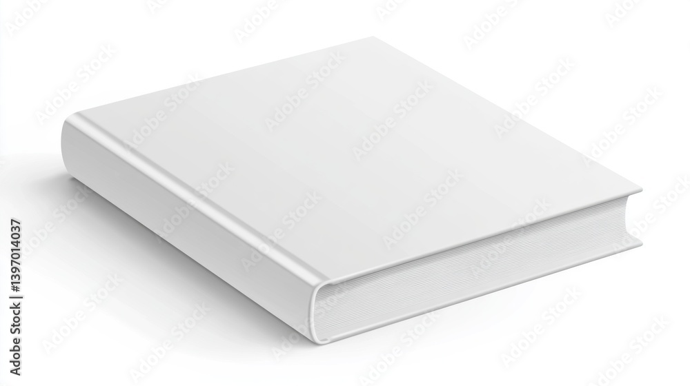 Blank white hardcover book floats elegantly in a bright, minimal setting, showcasing its clean design and simple aesthetic Blank white hardcover book floats elegantly in a bright, minimal setting, showcasing its clean design and simple aesthetic