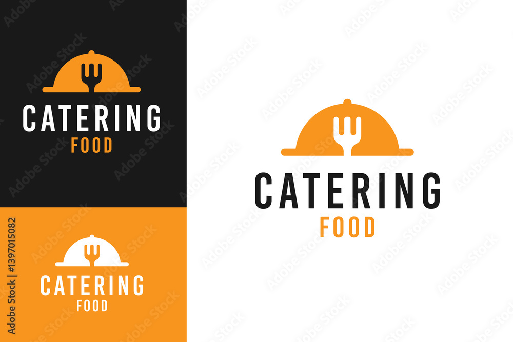 Fototapeta premium Catering food logo design template vector symbol illustration