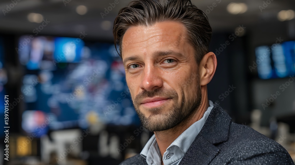 Confident Handsome Man Portrait Business Professional Smiling Serious Corporate Executive Confident Handsome Man Portrait Business Professional Smiling Serious Corporate Executive
