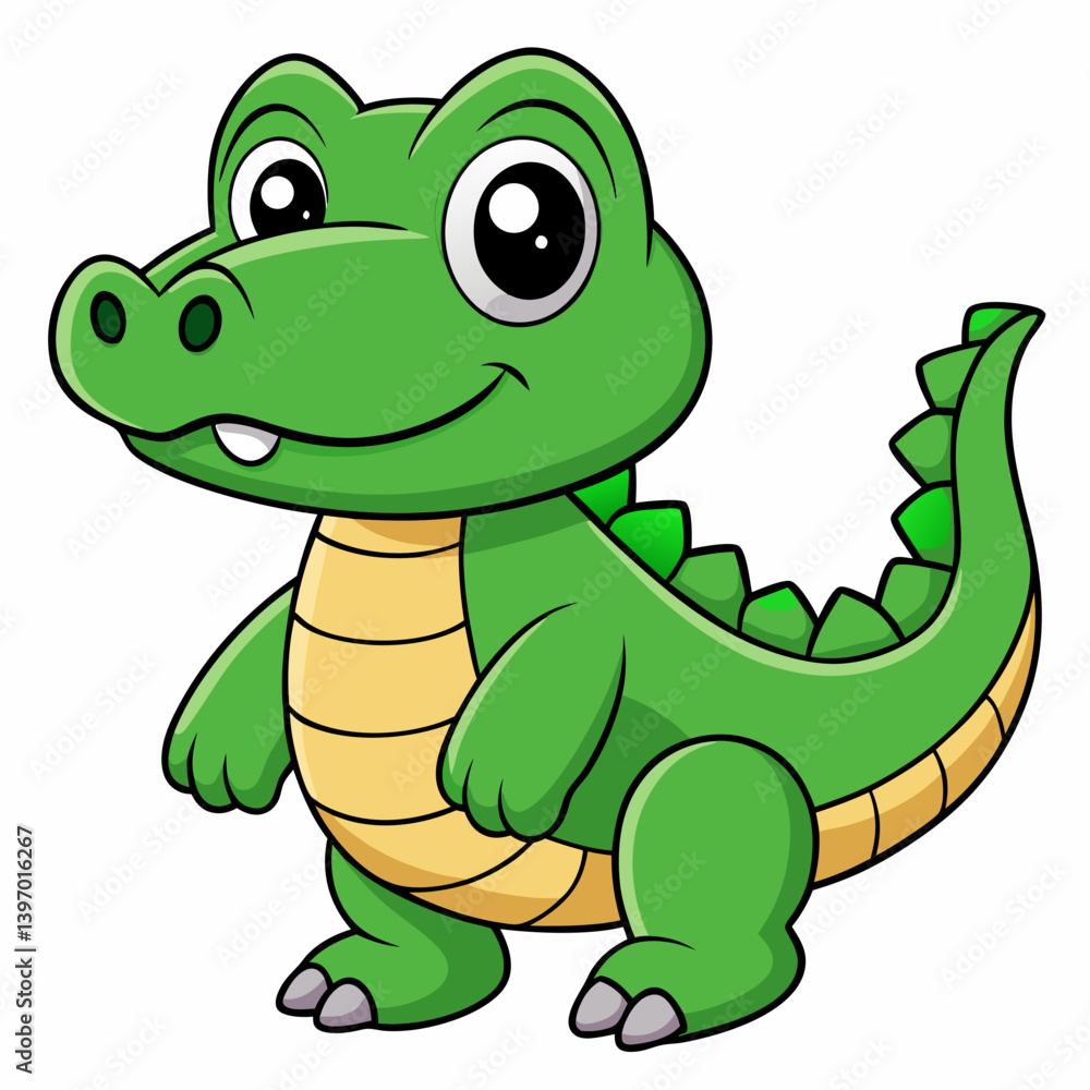 Obraz premium Crocodile cartoon Vector Illustration – Colorful Game Bird animals Clipart, Hunting Logo, Wildlife Art, Rural Countryside Drawing, Ornamental Feathers, Nature Design 