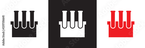 Laboratory icon .Design for decoration, sticker, icon, etc. Vector illustration. isolated on white and black background. EPS 10