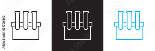 Laboratory icon .Design for decoration, sticker, icon, etc. Vector illustration. isolated on white and black background. EPS 10