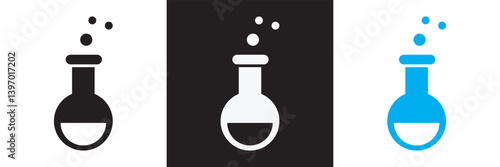 Laboratory icon .Design for decoration, sticker, icon, etc. Vector illustration. isolated on white and black background. EPS 10