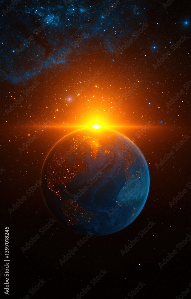 Fototapeta premium earth and sun