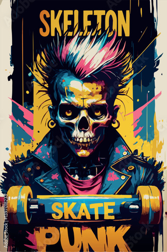 skeleton punk teschio 02