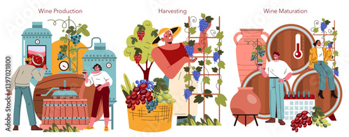National Wine Day. Flat Vector Illustration